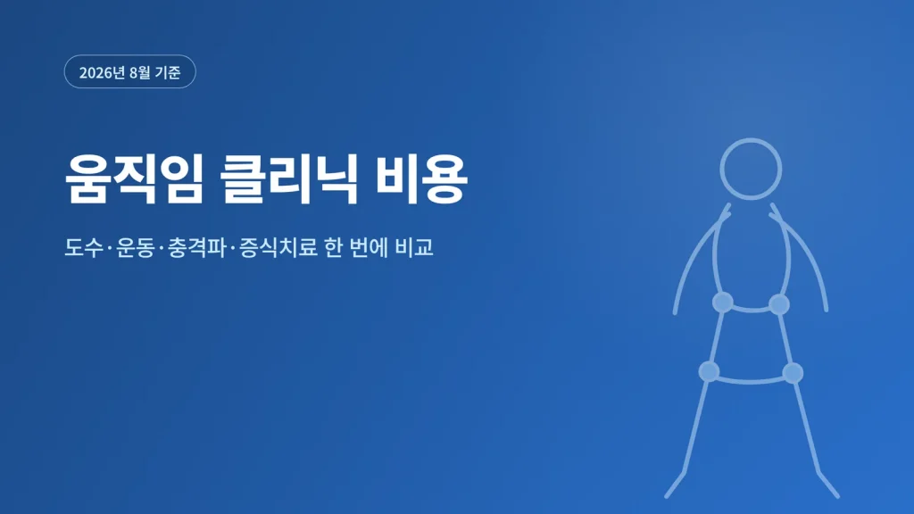 움직임 클리닉 비용