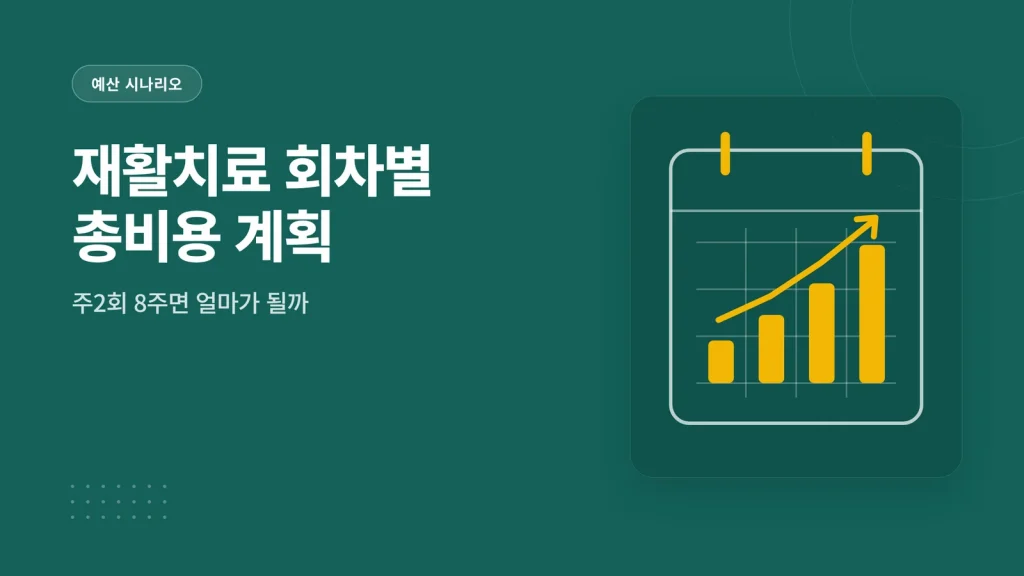 재활치료 회차별 총비용 계획